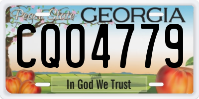 GA license plate CQO4779
