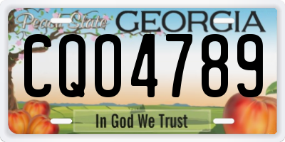 GA license plate CQO4789