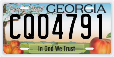 GA license plate CQO4791