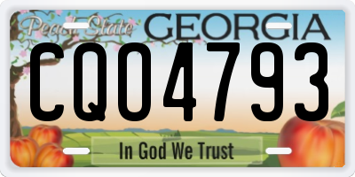 GA license plate CQO4793