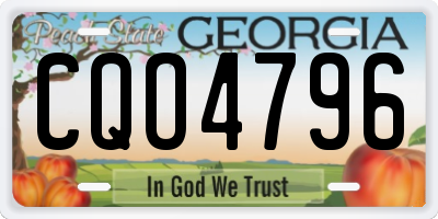 GA license plate CQO4796