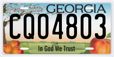 GA license plate CQO4803