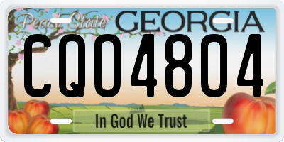 GA license plate CQO4804