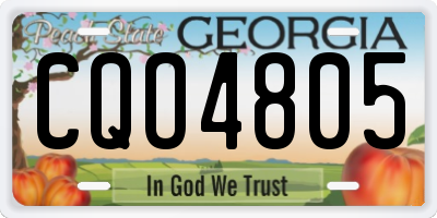 GA license plate CQO4805