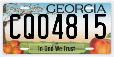 GA license plate CQO4815