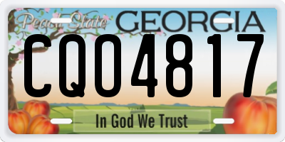 GA license plate CQO4817