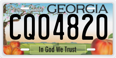 GA license plate CQO4820