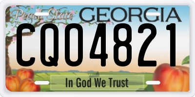 GA license plate CQO4821