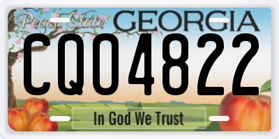GA license plate CQO4822