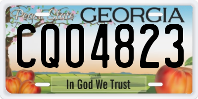 GA license plate CQO4823