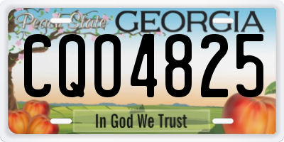 GA license plate CQO4825