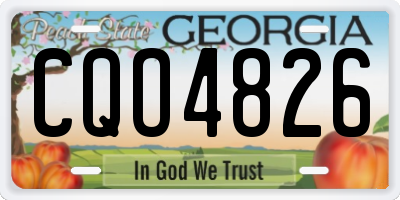GA license plate CQO4826