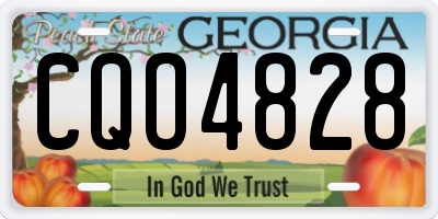 GA license plate CQO4828
