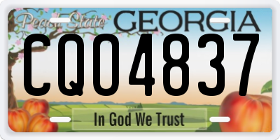GA license plate CQO4837