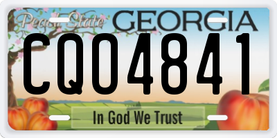 GA license plate CQO4841