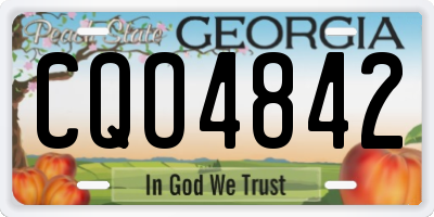 GA license plate CQO4842