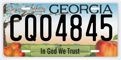 GA license plate CQO4845
