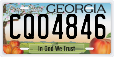 GA license plate CQO4846