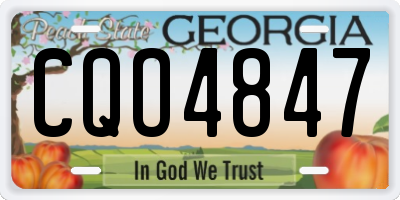 GA license plate CQO4847