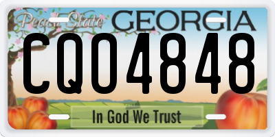 GA license plate CQO4848