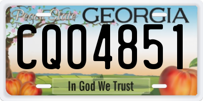 GA license plate CQO4851