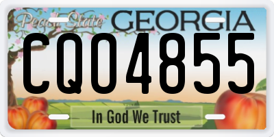 GA license plate CQO4855