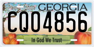 GA license plate CQO4856