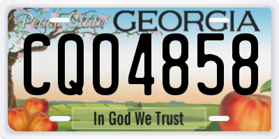 GA license plate CQO4858