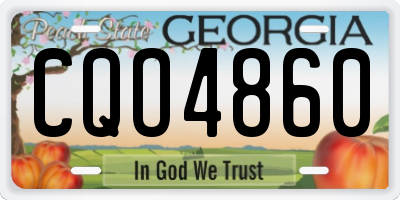 GA license plate CQO4860