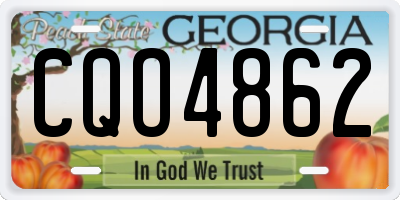 GA license plate CQO4862
