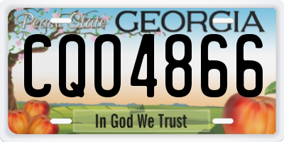 GA license plate CQO4866