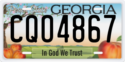 GA license plate CQO4867