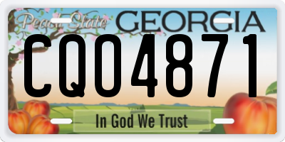 GA license plate CQO4871