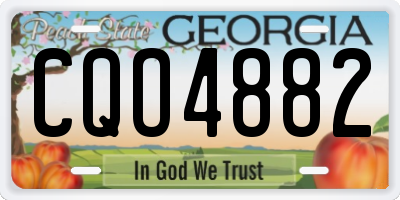 GA license plate CQO4882