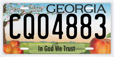GA license plate CQO4883