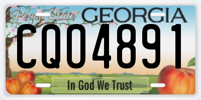 GA license plate CQO4891