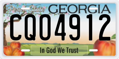 GA license plate CQO4912