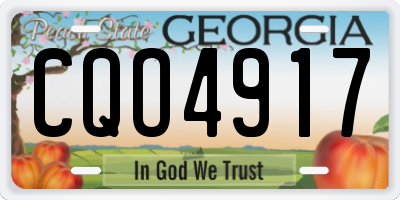 GA license plate CQO4917