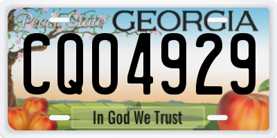 GA license plate CQO4929