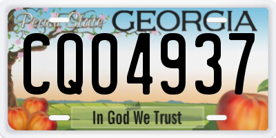 GA license plate CQO4937