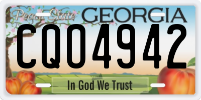 GA license plate CQO4942