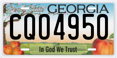 GA license plate CQO4950