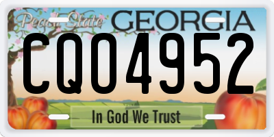 GA license plate CQO4952