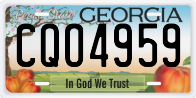 GA license plate CQO4959