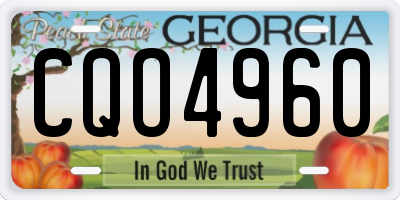 GA license plate CQO4960