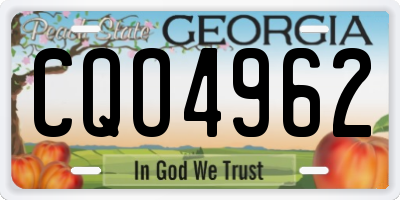 GA license plate CQO4962