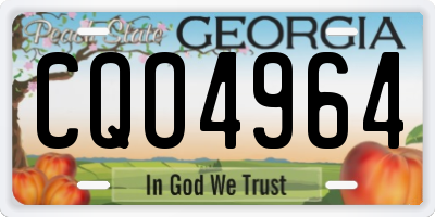 GA license plate CQO4964