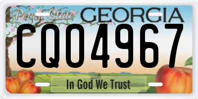 GA license plate CQO4967