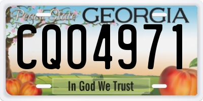 GA license plate CQO4971
