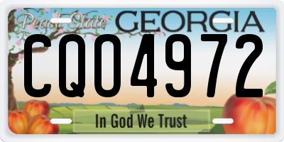 GA license plate CQO4972